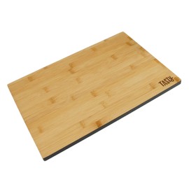 Tasty Bamboo Cutting Board, Wooden Chopping Board Made of Robust Bamboo for Chopping and Cooking Food in the Kitchen, Dimensions: 35.5 x 25 x 1.2 cm, Colours: Wood Brown and Elegant Grey
