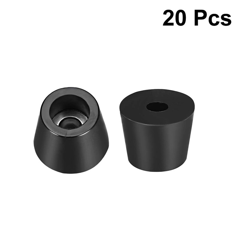 sourcing map Rubber Feet Buffers Pads D15x12xH12mm Black 20pcs