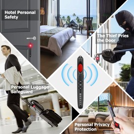 PRUBOVI Camera Detector, Personal Alarm, Pinhole Camera Lens Scanner, Find Mini Cameras in Room, Audio Fault Scanning and GSM Listening Device