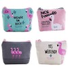 iwobi Pack of 4 Small Bags with Zip, Mini Flamingo