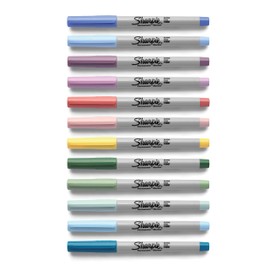 SHARPIE Permanent Markers, Mystic Gem Special Edition, Ultra Fine Point, Assorted Colors, 12 Count