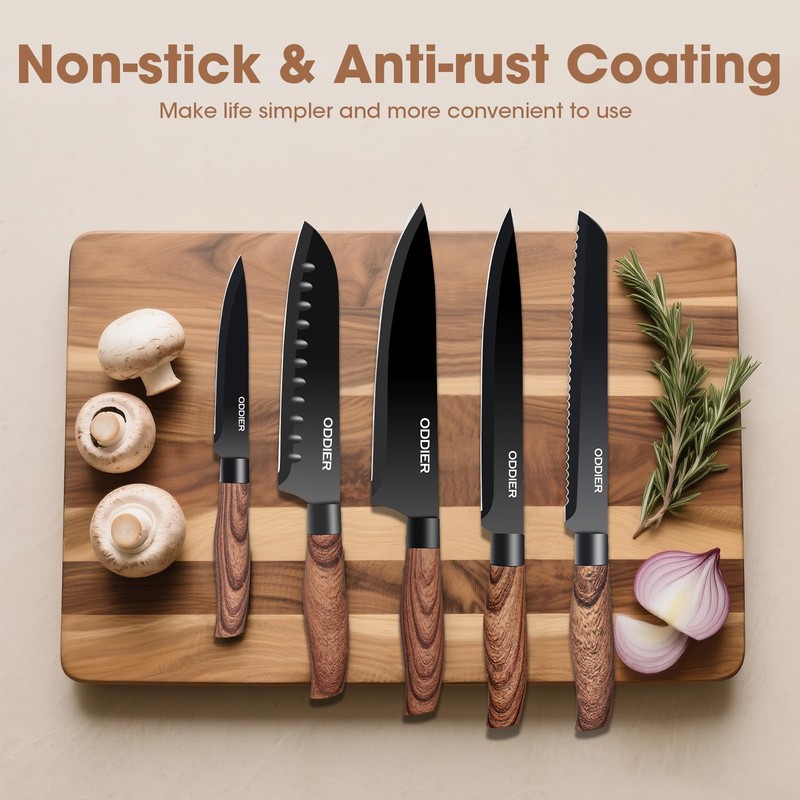 Knife Set, 8 Piece Kitchen Knife Set, Stainless Steel Knives
