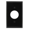 Leviton 80704-E 1-Gang Single 1.406-Inch Hole Device Receptacle Wallplate, Black