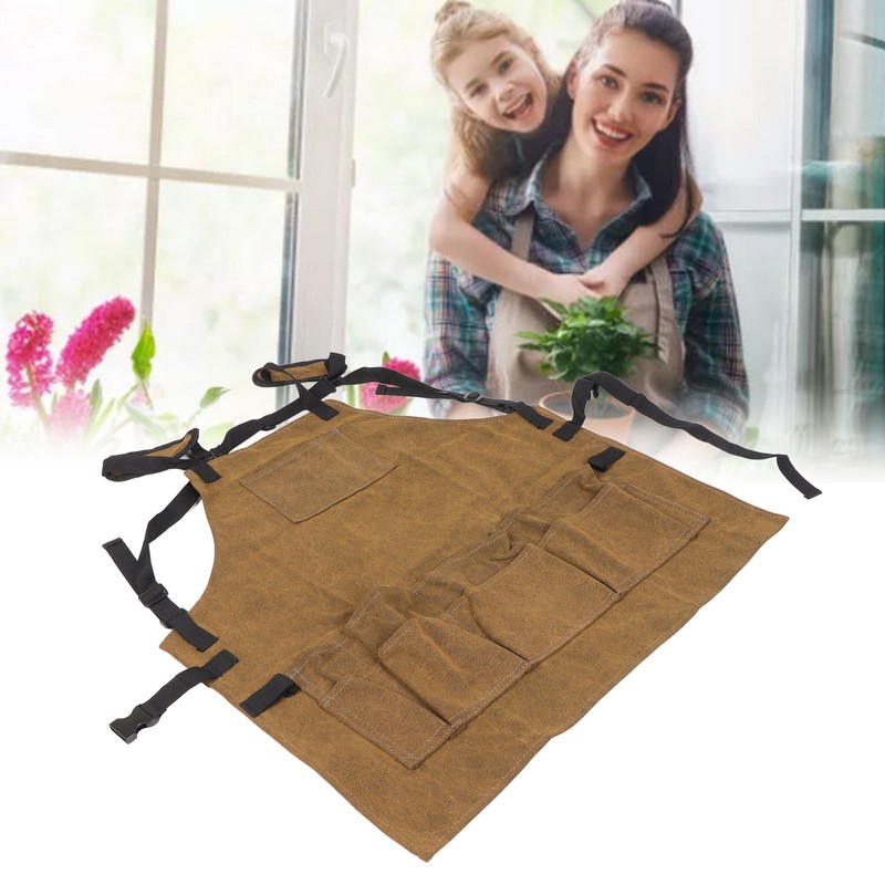 Woodworking Apron Thick Shoulder Pads Adjustable Strap Work Apron with