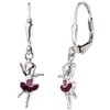 Jobo Children's Earrings Ballerina 925 Sterling Silver Earrings Boutons Children's