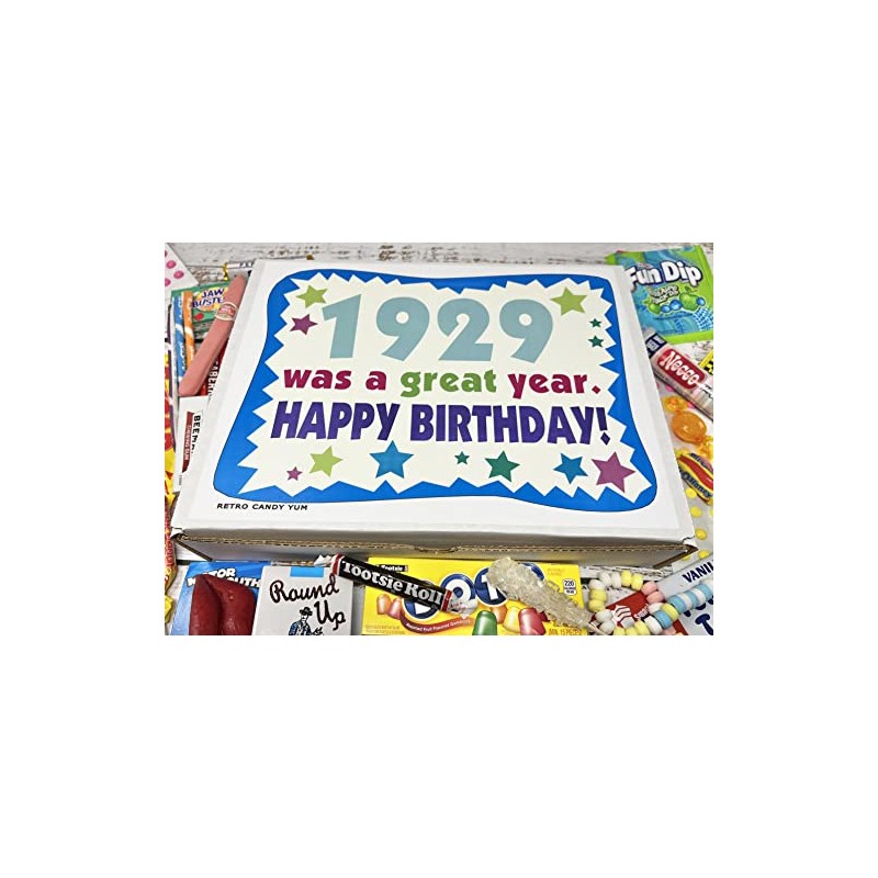 RETRO CANDY YUM ~ 1929 96th Birthday Gift Box of