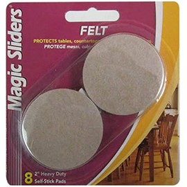 MAGIC SLIDERS L P 63003 8Pk 2" Oat Round Felt Pad