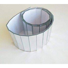 Rectangular Mirrors Mosaic Tiles,Self-Adhesive Roll Glass Mosaic,Mosaic Mirror Titles, 94PCS one Bag (Silver)
