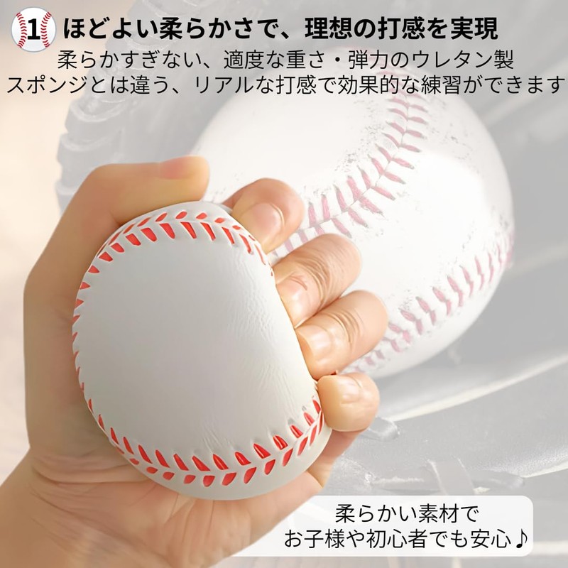 I'm so happy Baseball Urethane Practice Soft Rubber Indoor Training