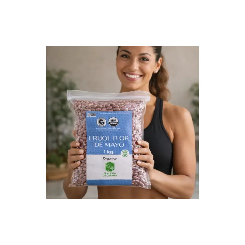 Frijol Flor De Mayo Orgánico 1 Kg Huerto De Carmen