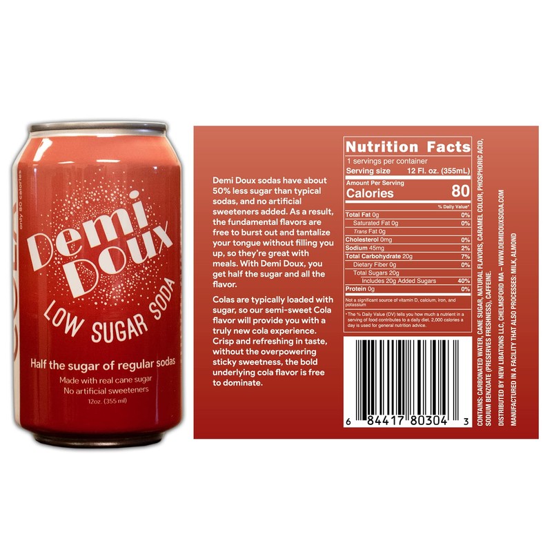 Demi Doux Low Sugar Soda - Low Sugar Soft Drink,