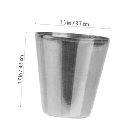 COLLBATH Mini Stainless Steel Shot Glasses 4-Piece Travel Mugs Metal Cups Leather Carrying Case Compact for