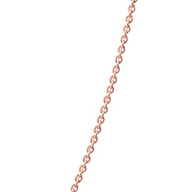 Simple Thin 2MM Rose Gold Plated .925 Sterling Silver Rolo Cable Chain Necklace For Women 16 Inch