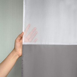 UFRIDAY White and Gray Shower Curtain 72-Inch by 78-Inch, Modern Shower Curtain Fabric