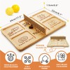 DWATAN Pickleball Court Charcuterie Board with Net, Bamboo Serving Tray