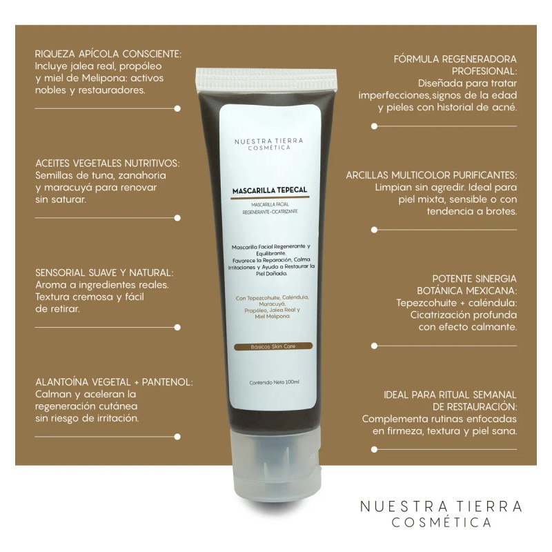 Mascarilla Regenerante Tepezcohuite Jalea Real