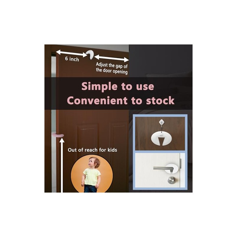 Neobay Protector de Puerta contra Pellizcos y Tope para Puertas,