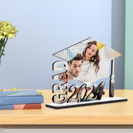 Operitacx Sublimation Graduation Photo Frames, Graduation Cap Picture Frames 2024 Graduation Picture Frames Wood Photo Frame for 2024 Graduation Party