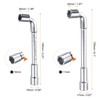 HARFINGTON 2pcs L Shaped Angled Hex Socket Wrench 10mm 11mm