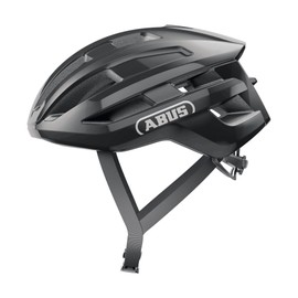 ABUS PowerDome road bike helmet - lightweight bike helmet with clever ventilation system and aerodynamic profile - Made in Italy - for men and women - black, size M