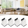 lyrlody Raised Bed Blocks, 4pcs Adjustable Furniture Risers with Screw