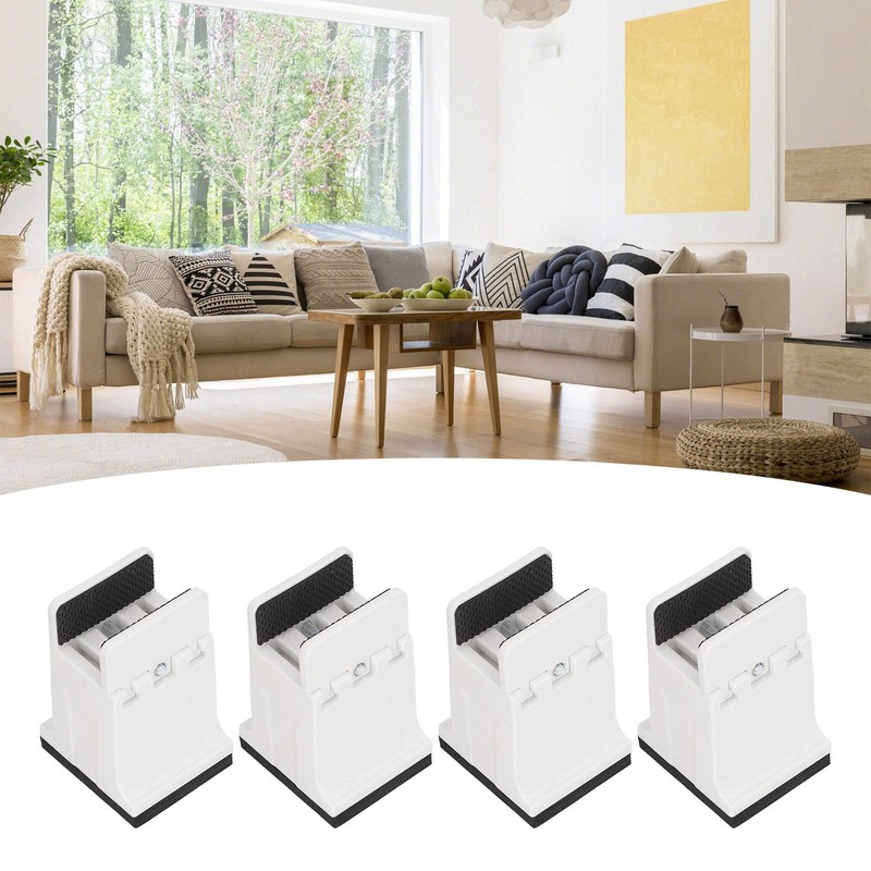 lyrlody Raised Bed Blocks, 4pcs Adjustable Furniture Risers with Screw