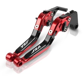 R QIANKONG YZF-R1 R1M R1S R6 Brake & Clutch Levers Set Foldable Extendable CNC Fit Compatible with YZF R1 R1M R1S 2015-2020 R6 2017-2020(Red)
