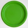 Lime Green Solid Round Paper Dinner Plates - 9" (Pack