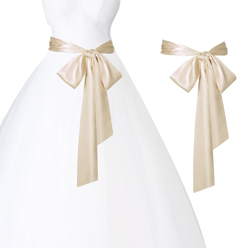 obmwang Wedding Satin Sash Belt for Special Occasion Dress Bridal