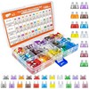 Oruiiju 180Pcs Blade Fuse Assortment Kit, Standard Mini Micro Automotive