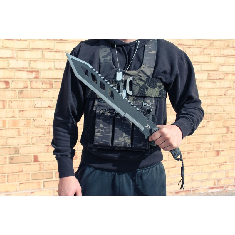 Sierra Zulu Trident Machete - Stainless Steel, 24.0 inches Overall,