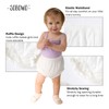 SOBOWO 3-Pack Bloomers for Baby Girls Diaper Covers Ribbed Ruffle