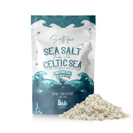 Saltique Sal Marina Francesa Finamente Molida Del Mar Céltico, 2,2 Kg - 100 % Natural Y Sin Refinar - Sal Mineral Recolectada A Mano (2,2 Kg Fina)