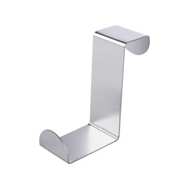 Vctitil 2Pcs Stainless Steel Over The Door Hooks,Z Shape Back Door Hook Rack Hanger Organizer for Hanging Clothes,Towels,Coats(Black)