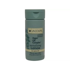 LaCoupe Argan Oil Complex Revitalizing Lotion Lot of 18 each 0.75oz bottles.