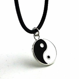 Scddboy Yin Yang Pendant Necklace for Mens - Adjustable Cord Necklace