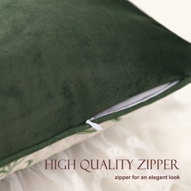 patdrea Designer Vintage Throw Pillow Covers,Beige Luxury French Soft Velvet Pillows Cover with Daisy Floral Pattern,Square Farmhouse Decorative Pillowcase for Couch,Bed,Living Room18 x18