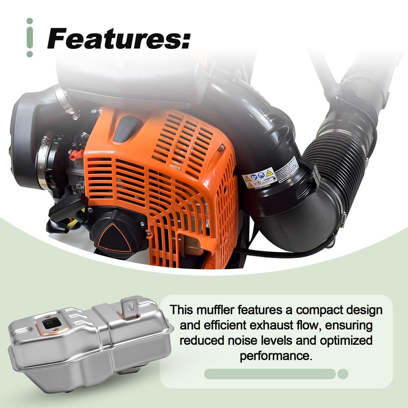 Muffler Compatible with ECHO EB810 EB910 PB-8010 PB-9010 Backpack Leaf