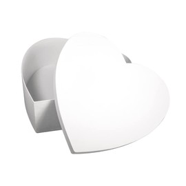 Rayher 67293102 Papier-Mâché Box Heart, FSC Rec.100%, Diameter 30 cm, White, 10 cm