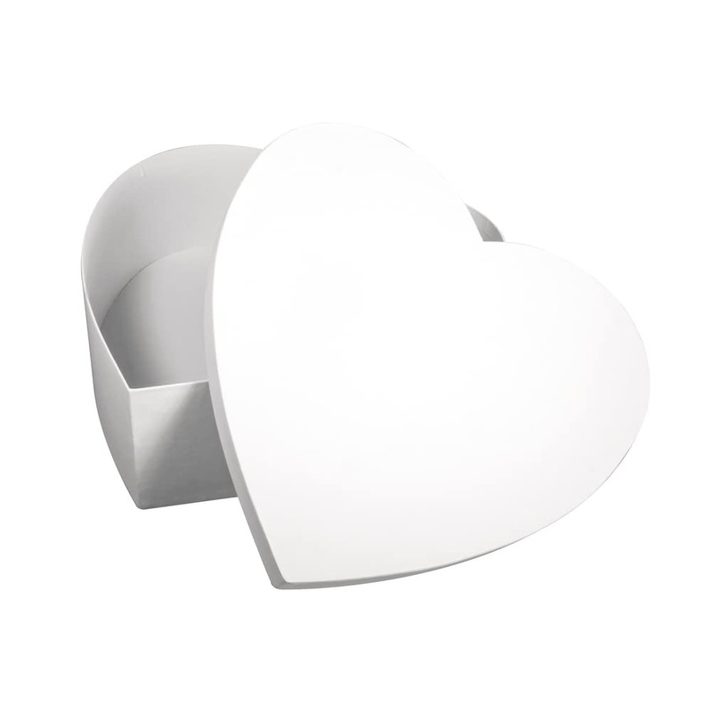 Rayher 67293102 Papier-Mâché Box Heart, FSC Rec.100%, Diameter 30 cm,
