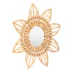 Rattan Innovative Art Decoration Makeup Mirror Retro Dressing Bathroom Wall