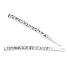 Dokpav 12 Pcs Rhinestone Hair Pin, Metal Hair Clips, Crystal Hair Pin, Diamond Hair Pins Decorations, Silver Hairpins Hairclips, Hair Clips Gifts, Sparkling Hairclips for Lady Women Girls