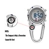 ZOVEDAIUG Digital Pocket Clip Watch for Men Carabiner Watch Backpack