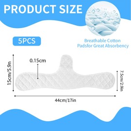 KEWUF 5 Pcs bh schwitzschutz, BH-Einlagen Schwitzen Wiederverwendbare Baumwoll BH Unterbrust Schwitzschutz Pads, Atmungsaktiv für Sport & Stillzeit, Damen BH Einlagen Schwitzen Extraweich Sommer