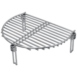 Stainless Steel Grill Grate Expander for Charcoal Kettle/Ceramic Grills fits Large & XL Big Green Egg, Kamado Joe 18" Classic, Weber, Char-Broil and More, Grill Stack Rack for Expand Cooking Space