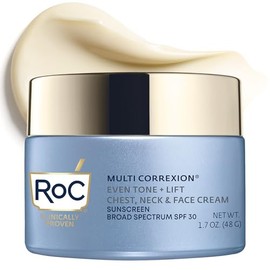 RoC Multi Correxion 5 en 1 Crema Hidratante para Pecho, Cuello y Rostro con SPF 30 para Arrugas Visibles y Reafirmación y Tensado del Cuello, Cuidado 