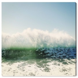 The Oliver Gal Artist Co. Nautical and Coastal Wall Art Canvas Prints 'Foam' Home Décor, 24" x 24", Green, Blue