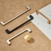 TUNNY 10 Pack Modern Cabinet Handles-3.8"/96mm Screw Spacing Matte Champagne
