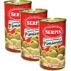 Serpis - Green Olives Stuffed with Red Pimentos 12.34 oz Pack of 3