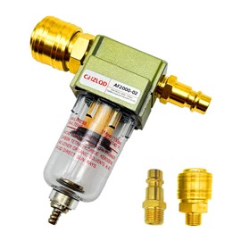 Xreuctop Water Separator, Compressed Air 1/4 Inch, Compressed Air Filter, Water Separator, Oil Separator with German Quick Coupling for Compressor Filter, Compressed Air Filter